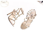 2018 Valentino women Sandal in Calfskin with rivet Heel 10cm