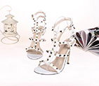 2018 Valentino women Sandal in Calfskin with rivet Heel 10cm