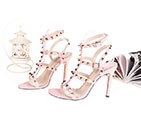 2018 Valentino women Sandal in Calfskin with rivet Heel 10cm