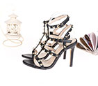 2018 Valentino women Sandal in Calfskin with rivet Heel 10cm