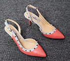2018 Valentino women Sandal in Calfskin with rivet Heel 8.5cm VN0530