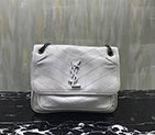2018 YSL Baby Niki Chain Bag in Crinkled Quilted Leather