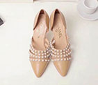 2018 chanle women shoes in Lambskin heel 9cm CHW2112