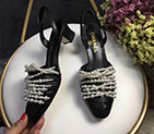2018 chanle women shoes in Lambskin leather with pearl Heel 5cm CHW1726