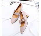 2018 chanle women shoes in Nubuck leather Heel 6cm