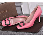 2018 gucci women high-heeled shoes 8.5cm in silk GWS701
