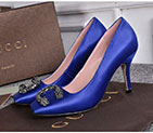 2018 gucci women high-heeled shoes 8.5cm in silk GWS699