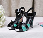 2018 hermes women Sandal in Patent leather Heel 10cm HWS398