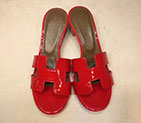 2018 hermes women Slippers in Patent leather HWS363