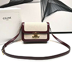 2019 Celine MEDIUM TRIOMPHE BAG IN TEXTILE AND NATURAL CALFSKIN 187363