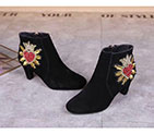 2019 gucci women shoes in Nubuck Leather Heel 5cm GWS1065