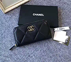2020 Chanel 19 long zipped wallet