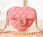 2022 chanel Heart Clutch With Chain