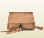 Bamboo daily leather flap shoulder bag 370826 A7M0N 2754