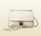 Bamboo daily leather flap shoulder bag 370826 A7M0N 9022