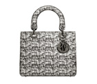 Black and white embroidered leather Lady Dior bag M0550BABB M911