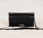 Boy Chanel Flap Bag in Lambskin Leather A66308 Black