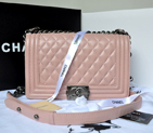 Boy Chanel Flap Shoulder Bag Original Sheepskin Leather A67086 Pink