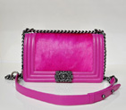 Boy Chanel Flap Shoulder Bag Sheepskin Leather with Horsehair A67759 Rose A67759