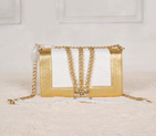 Boy Chanel Shoulder Bag Sheepskin A37002 White&Gold A67076