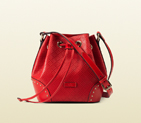 Bright diamante leather bucket bag 354229 AIZ7G 6523