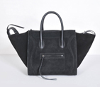 Celine Luggage Phantom Bags Suede Leather 3341 in Black