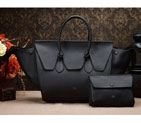 Celine Tie Nano Top Handle Bag Original Leather C3052 Black C3052