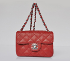 Chanel 1115 mini Classic Flap Bag Caviar Leather Blue in Silver 1115