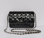 Chanel A33814 Patent Leather Flap Bag Red in Silver A33814