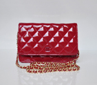 Chanel A33814 Patent Leather Flap Bag Rose in Gold A33814
