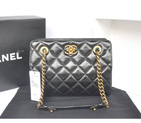 Chanel A37015 Perfect Edge Black Original Shiny Calf Leather Shoulder Bag