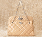 Chanel A49274 Patent Leather Shoulder Bag Apricot
