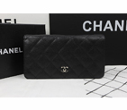 Chanel Bi-Fold Wallet Black Original Caviar leather A31509 Silver
