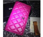 Chanel Bi-Fold Wallet Rose sheepskin leather A31509 Gold A31509