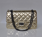 Chanel Classic Falp Bag Sheepskin Leather A28668 in Gold with Antique Silver Chain