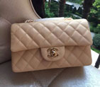Chanel Classic Flap Bags Original Caviar Leather A1116 in Apricot with Gold