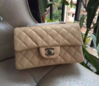 Chanel Classic Flap Bags Original Caviar Leather A1116 in Apricot with Silver