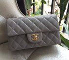 Chanel Classic Flap Bags Original Caviar Leather A1116 in Grey with Gold