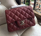 Chanel Classic MINI Flap Bag White Original Caviar Leather 1115 with Silver 1115