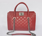 Chanel Classic Sheepskin Leather Two Handle Bag A66385 Burgundy A66385