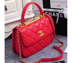 Chanel Classic Top Flap Bag Original Sheepskin Leather A92236 Red