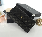 Chanel Matelasse Bi-Fold Wallet Original Sheepskin Leather A50096 Black