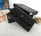 Chanel Matelasse Bi-Fold Wallet Original Sheepskin Leather A50096 Black