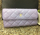 Chanel Matelasse Bi-Fold Wallet Sheepskin Leather A50096 Lavender