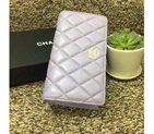 Chanel Matelasse Zip Around Wallet Sheepskin A31508 Lavender