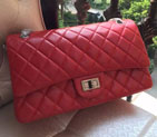 Chanel Original Glazed Crackled Leather Classic Flap Bag A28668 Red Gold A28668