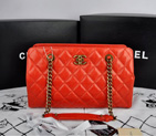 Chanel Perfect Edge Original Shiny Calf Leather Shoulder Bag A67030 Orange