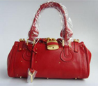 Chloe 50831 Red paddington tote leather Paddington bag