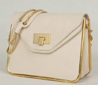 Chloe Sally Shoulder Bags Calf Leather Beige 508914