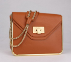 Chloe Sally Shoulder Bags Calf Leather Light Coffee 508914